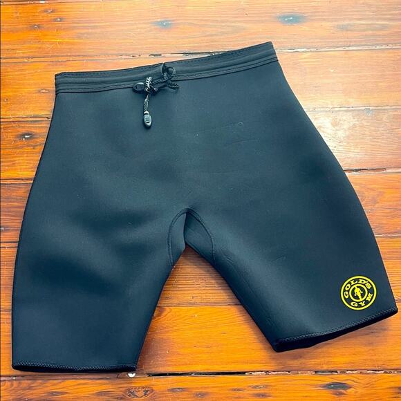 Gold’s Gym neoprene Poly compression workout elastic drawstring waist shorts M/L - Picture 1 of 5